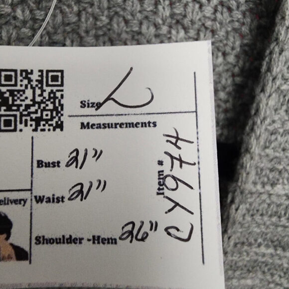 Staccato Grey Knit Cardigan Size L - Picture 8 of 8